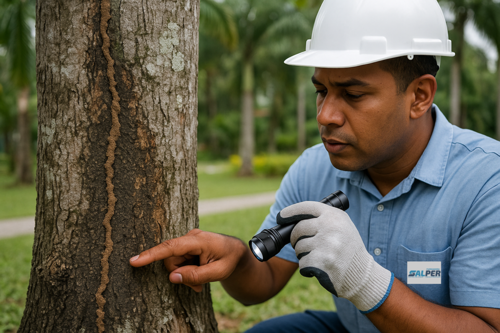 caminos de barros en árboles