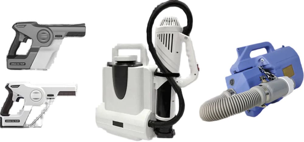 Máquinas electroestáticas para desinfección profesional