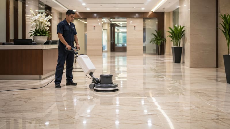 Servicio profesional de pulido de pisos en Santo Domingo - granito y terrazo - Servicios Salper