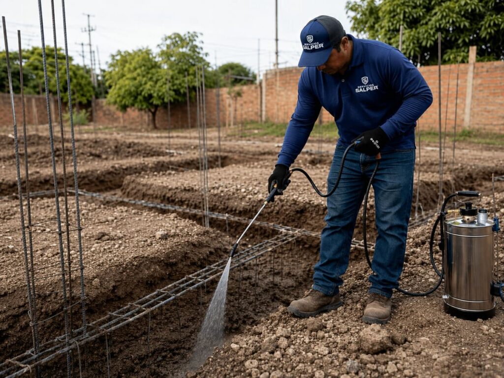 Tratamiento de termitas - comején en pre construcción