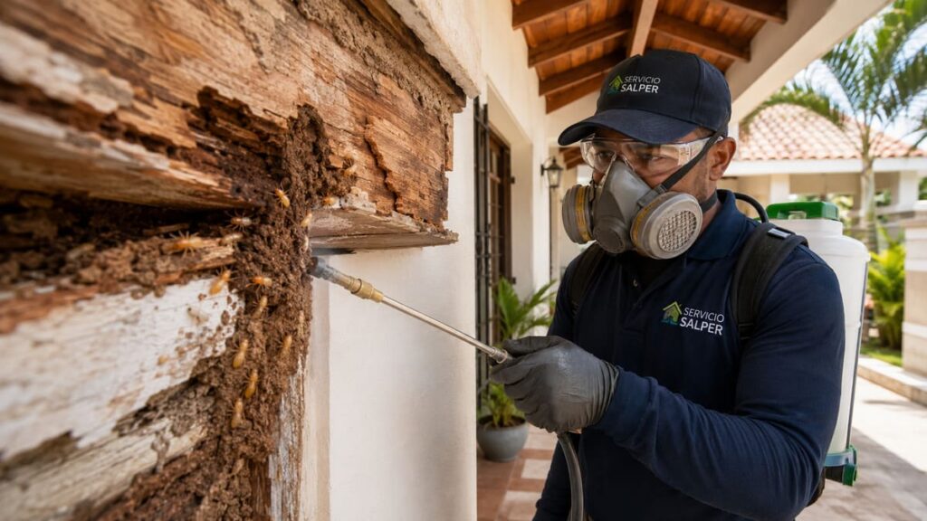 Fumigación contra termitas de comején en Santo Domingo